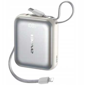 Image 1 of Awei AS-181 Power Bank 10000mAh 35W USB-C, сребрист (AWEI279)