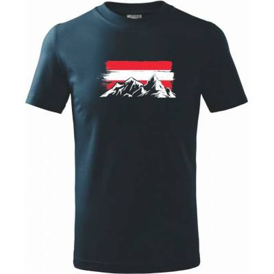 Rakúske hory tričko detské tmavomodrá