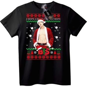 NOONEBRAND Тениска J-Hope Коледен BTS - L, White