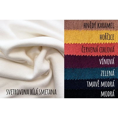 Viskózová svetrovina BÍLÁ SMETANA A DALŠÍ BARVY Typ svetroviny: Hnědý karamel / svetrovina – Zboží Dáma