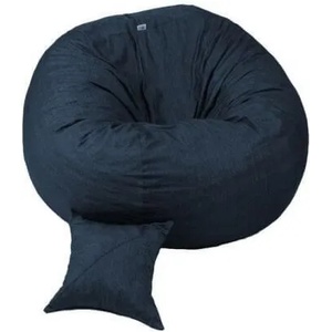 Pufrelax Комплект, Барбарон и декоративна възглавница, 450л. Matusalem - Denim, Перящ се калъф, Подходящ за деца, Пълнеж с микс от мемори пяна и дунапрен, Гама Premium