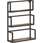 vidaXL Рафт за стена, 60x20x85 см, регенерирано дърво масив (321075)