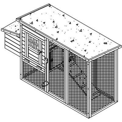 MacHook Kurník pre sliepky L 198 x 75 x 103 cm