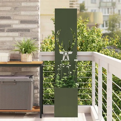 Zástěna pro soukromí na zahradu, olivová, 32 x 140 cm
