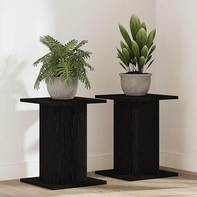 vidaXL Стойка за растения 2 pcs Черния дъб 30 x 30 x 40 cm (3345113)