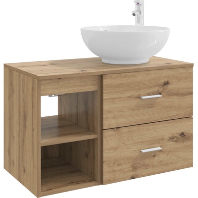 vidaXL Комплект мебели за баня 2 pcs Дъб артизан Инженерна дървесина (3403919)
