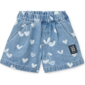 LIEWOOD Детски къси панталони LIEWOOD Kid's Borrisa Printed Denim Shorts - Sweethearts / Light Blue Denim - размер 128 (EU) (701-4184-0114)