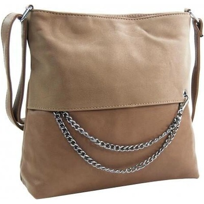 Dámská crossbody kabelka se řetízkem NH8146 meruňkově hnědá