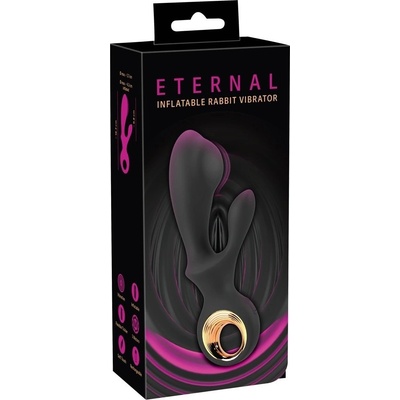 Eternal nafukovací vibrátor s ramenami s hrotmi čierny