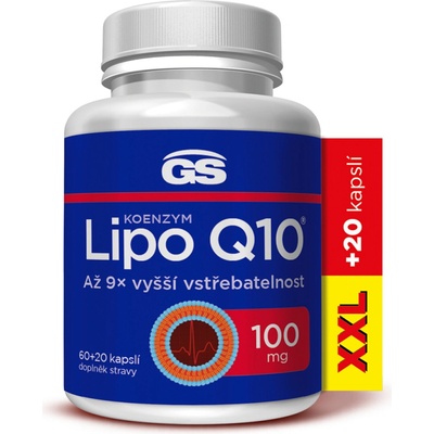 GS Koenzým Lipo Q10 100 mg XXL 60 + 20 kapsúl