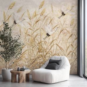 Art Gift Decor Фототапет жерави в златни треви