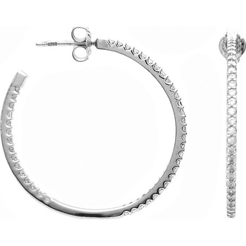 Šperk Holíč strieborné kamienkové kruhy N78-1