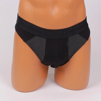 Image 1 of Мъжки слип в черно с бели раирани линии