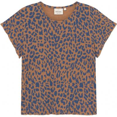 DEDICATED Дамска тениска DEDICATED Women's Rib Top Ven T-shirt - Leopard Light Brown (916-7067-0212)