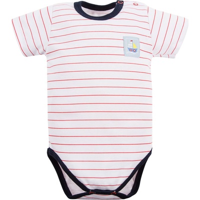 Eevi Body s krátkym rukávom STATKI prúžky chlapec