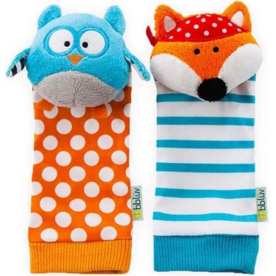Bblüv Düo Chrastítka na nohu Owl & Fox