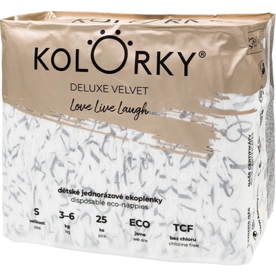 Kolorky DELUXE VELVET S 3-6 kg 25 ks