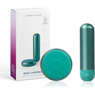 Мини вибратор с дистанционно, алуминиев, 7, 8см. - Mini Chroma® Teal (PIPEJJ10513)