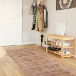 vidaXL Каса за килим MARSA Бяло 80 x 450 см Полиестер и PVC (42023313)