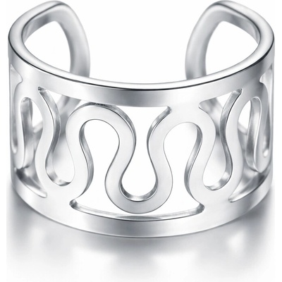 SARINES Elegantní stříbrný earcuff s vlnitým designem S1389