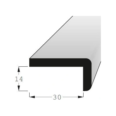 Lišta tvaru L 14x30mm, délka 200cm