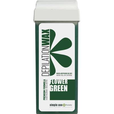 simple use Depilační vosk roll on Flower Green 100 ml