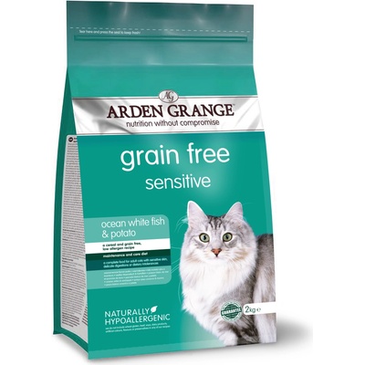 Arden Grange Cat Sensitive Ocean White Fish and brambory grain free 2 kg