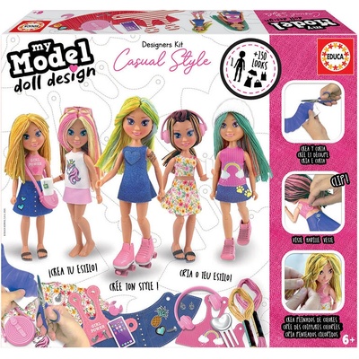 Educa Образователна игра, Educa, Fantasy World, My Model, Дизайн на кукла, Небрежен стил
