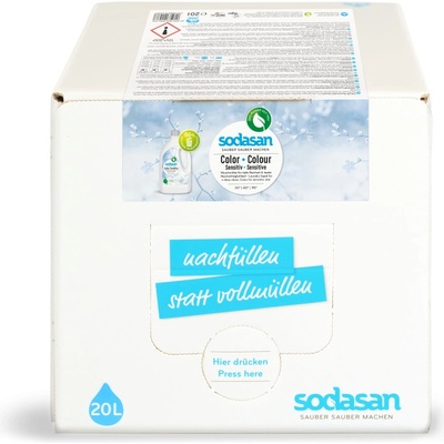 Sodasan tekutý prací prostředek na barevné prádlo sensitive bez vůně 20 l
