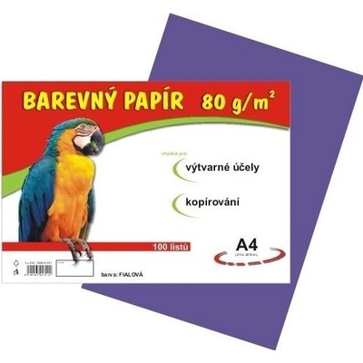 barevné papíry A4 80g 100ls fialové