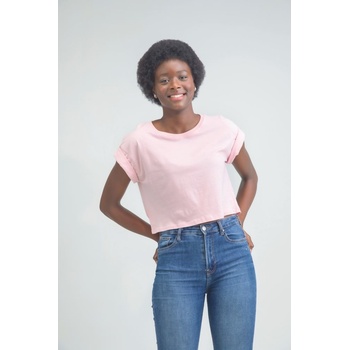 Mantis Dámske Crop top tričko Jemne ružová