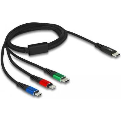 Delock Кабел за зареждане Delock 3 в 1, USB-C - Lightning / Micro (DELOCK-86596)