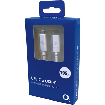 O2 196135 USB-C / USB-C, 30cm, bílý – Zboží Živě