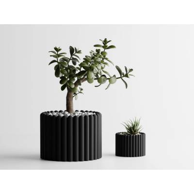 Кашпа Ancona Малка, 110x110xH80mm - Черна