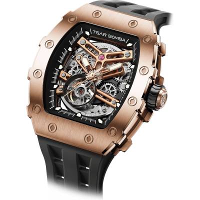 Tsar Bomba Мъжки часовник TSAR BOMBA Black Gold Emperor Automatic JYTB8208AG (JYTB8208AG)