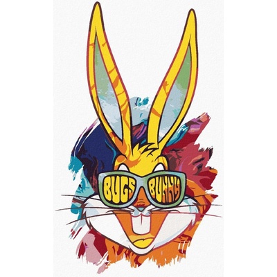 Zuty Malovaný bugs bunny looney tunes 40 x 50 cm vypnuté plátno na rám 8596530201014