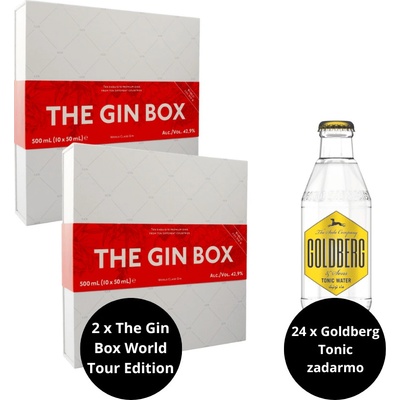 The Gin Box World Tour Edition + 24 x Goldberg Tonic (set 2 x 0.5 L, 24 x 0.2 L)