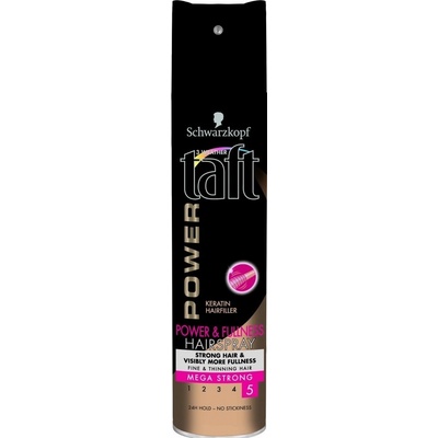 Taft lak na vlasy Power & Fulness Keratin Mega Strong 5 250 ml