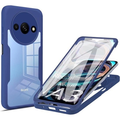 Techsuit Калъф за Xiaomi Redmi A3 / Redmi A3x + Протектор - ColorVerse 360 Series - син