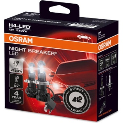 OSRAM Крушка OSRAM H4/LED, 12V, 27/23W, 6000К, 1650lm, 2 броя