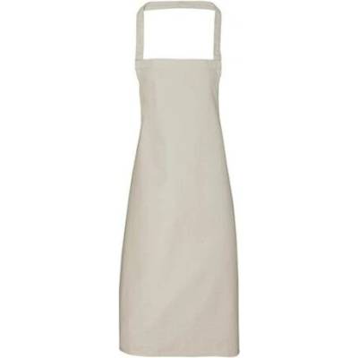 Premier Workwear Zástěra s laclem z biobavlny bez kapsy PR102 Natural Pantone 1205 60x87cm