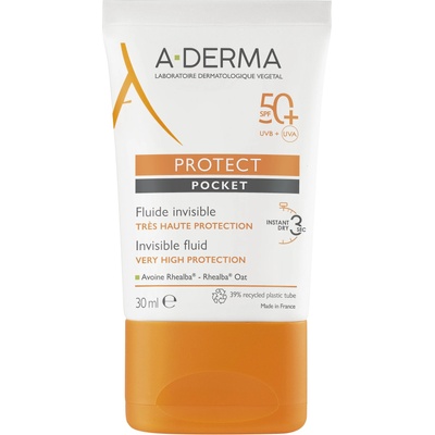 A-DERMA Protect Невидим флуид Pocket, SPF50+, 30 ml