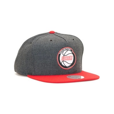 Mitchell & Ness Houston Rockets Hardwood Classic Woven Reflective Charcoal/Red Snapback Šedá Červená Červená
