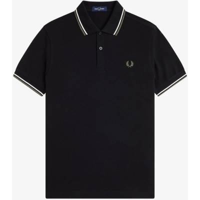 Fred Perry Блуза с яка Fred Perry Short Sleeve Twin Tipped Polo Shirt - Black W54