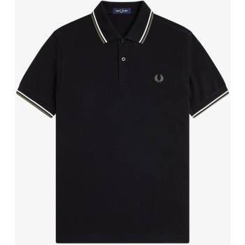 Fred Perry Блуза с яка Fred Perry Short Sleeve Twin Tipped Polo Shirt - Black W54