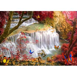 Grafika Art Puzzle - Puzzle Deep Forest Waterfall 2000 - 2 000 piese