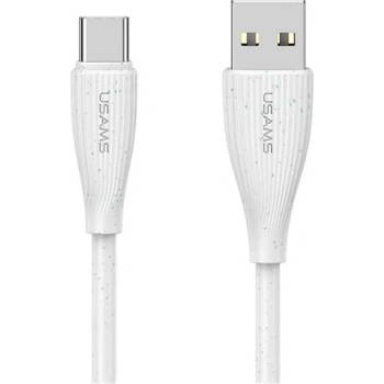 USAMS Кабел за данни USAMS GREEN SERIES USB - Type-C, 100cm, БЯЛ SJ714USB02 (SJ714USB02)