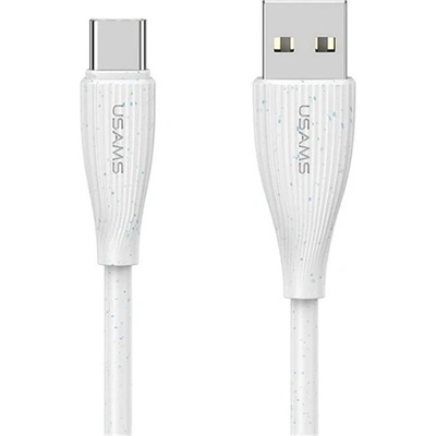 USAMS Кабел за данни USAMS GREEN SERIES USB - Type-C, 100cm, БЯЛ SJ714USB02 (SJ714USB02)
