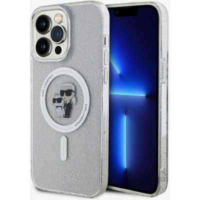 KARL LAGERFELD IML Блестящ Karl and Choupette MagSafe Заден Калъф за iPhone 15 Pro Max Прозрачен Karl Lagerfeld | Lilav | ЖЕНИ | UNI