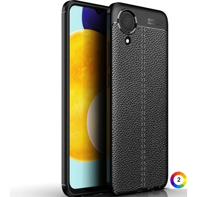 Samsung Galaxy A03 Core Удароустойчив Litchi Skin Калъф и Протектор